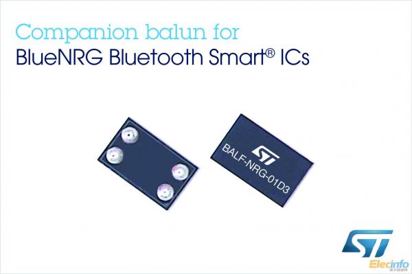 ST新聞稿10月10日 圖片——意法半導體(ST)微型單片平衡不平衡轉換器，簡化Bluetooth Smart?設計